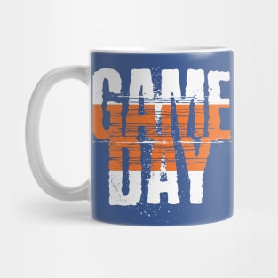 Orange and Blue Gameday // Grunge Vintage Football Game Day Mug